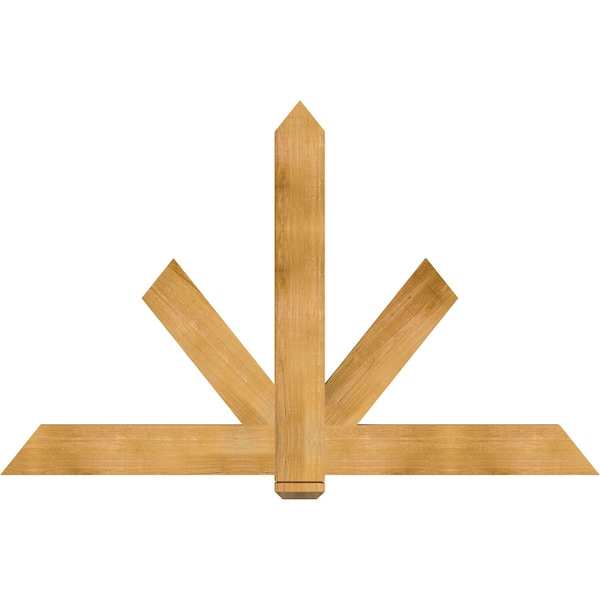 Ekena Millwork Kennewick Rough Sawn Timber Gable Bracket, Western Red Cedar, 72"W x 45"H x 2"D x 6"F, 15/12 Pitch GBW072X45X0206KEN00RWR - main